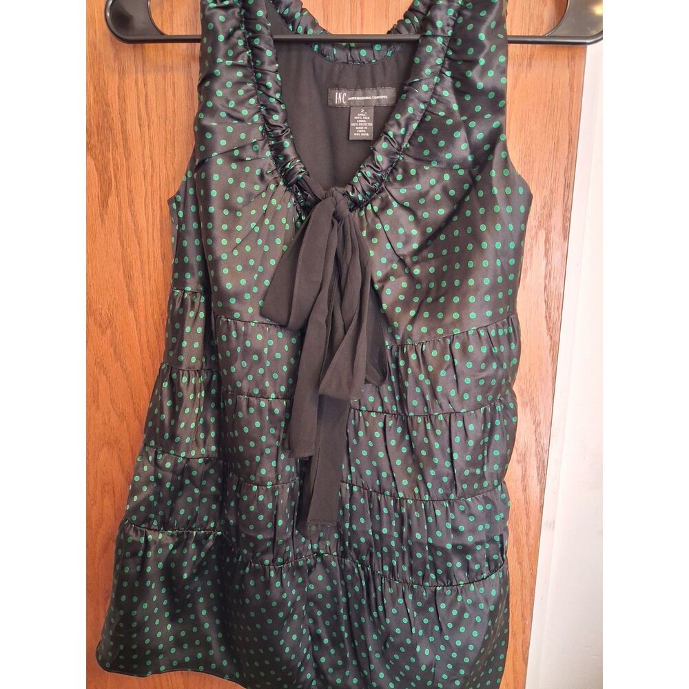 INC International Concepts Size 2 Polka Dot Top